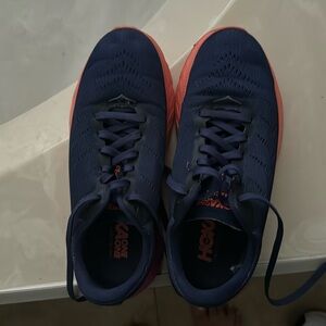Hoka sneakers, blue,orange, pink. Weared 2 times only